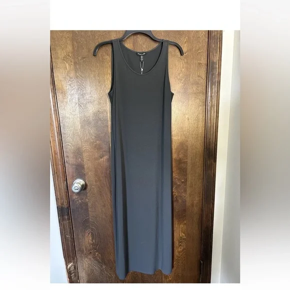 Eileen Fisher System Jersey Scoop  Neck Tank Dress - Picture 3 of 7
